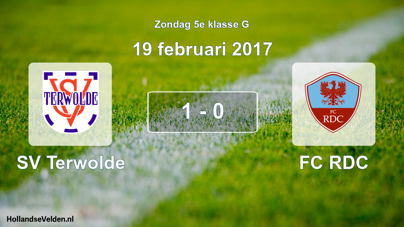 Total number of matches played: SV Terwolde - FC RDC 1 - 0 (19 February 2017)