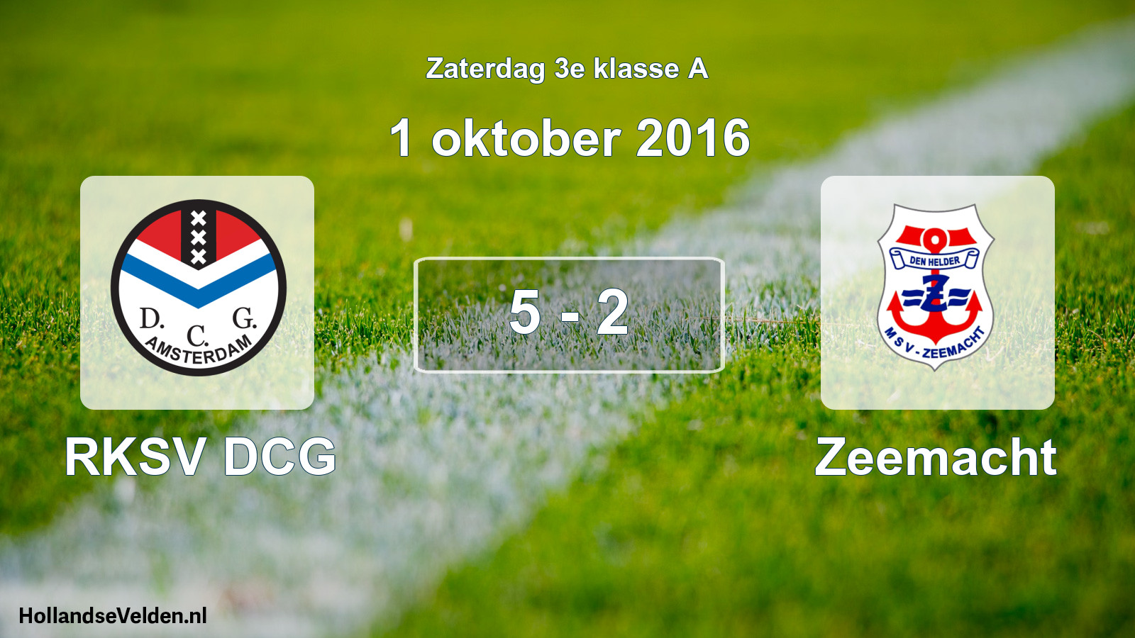 Total number of matches played: RKSV DCG - Zeemacht 5 - 2 (1 October 2016)