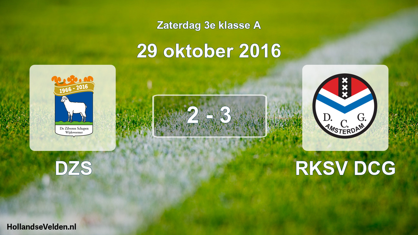 Total number of matches played: DZS - RKSV DCG 2 - 3 (29 October 2016)
