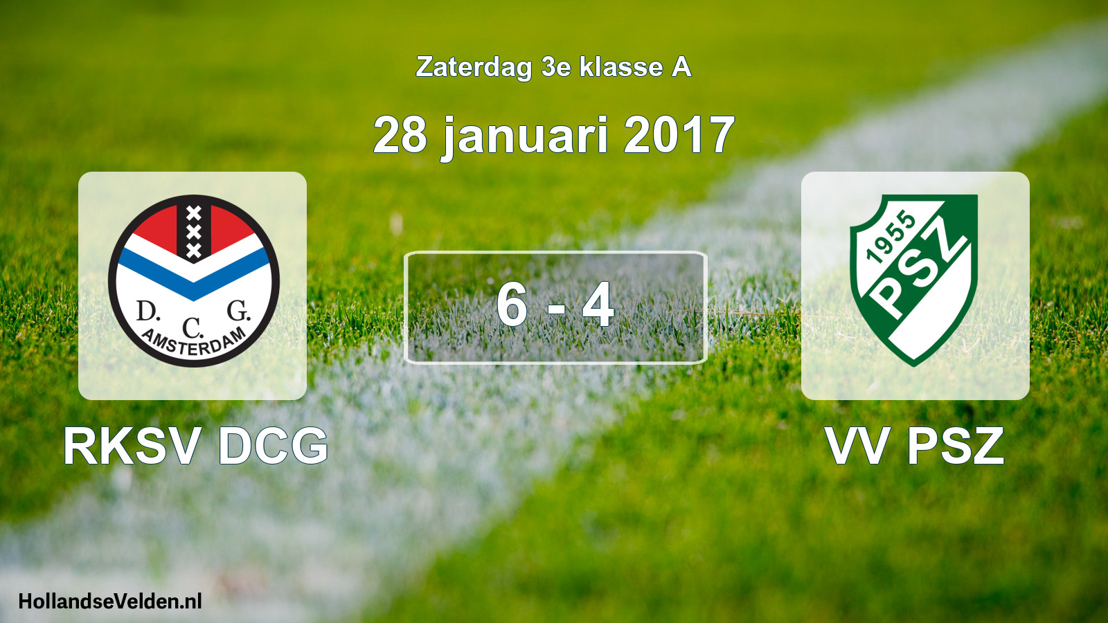 Total number of matches played: RKSV DCG - VV PSZ 6 - 4 (28 January 2017)