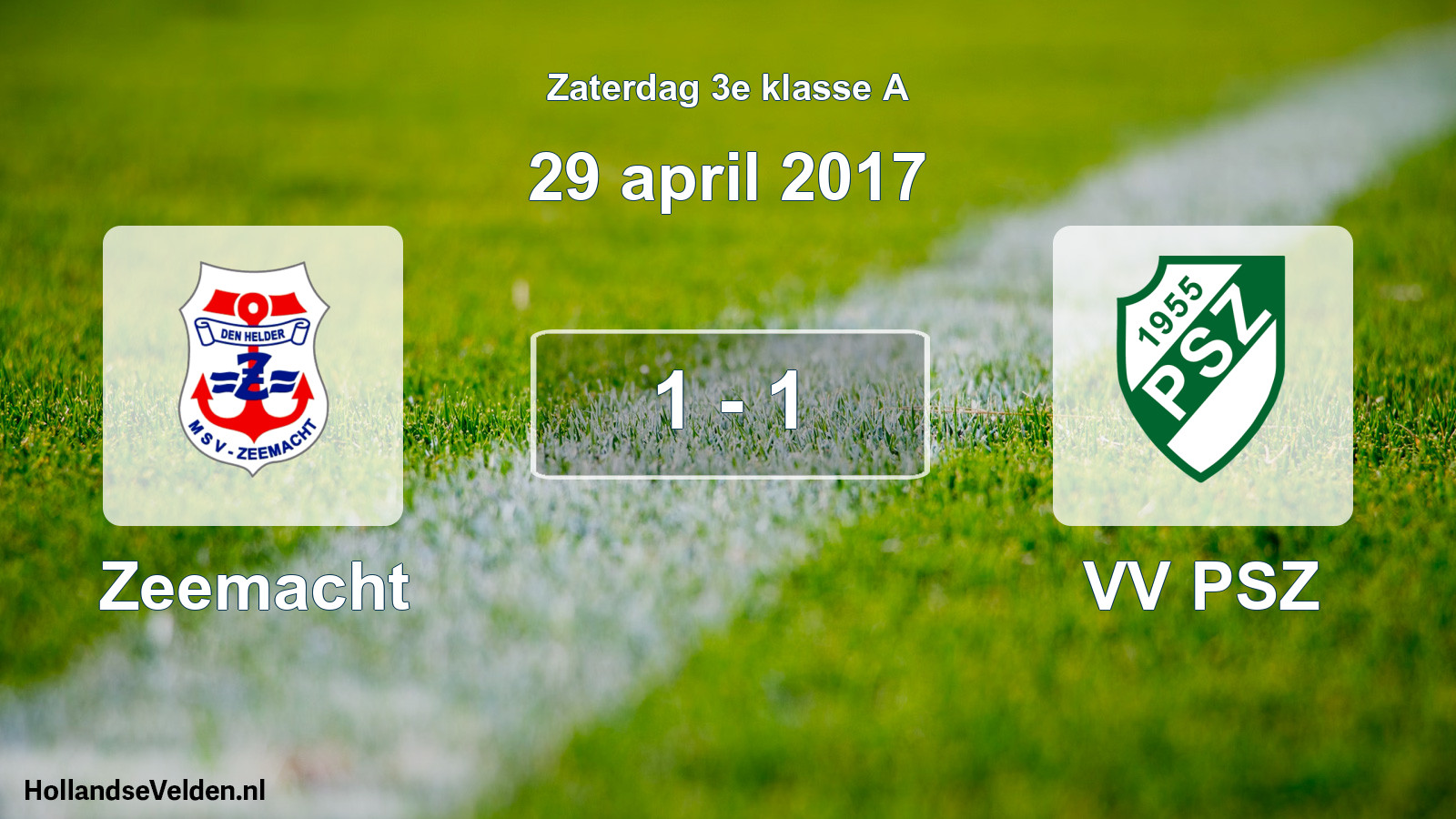 Total number of matches played: Zeemacht - VV PSZ 1 - 1 (29 April 2017)