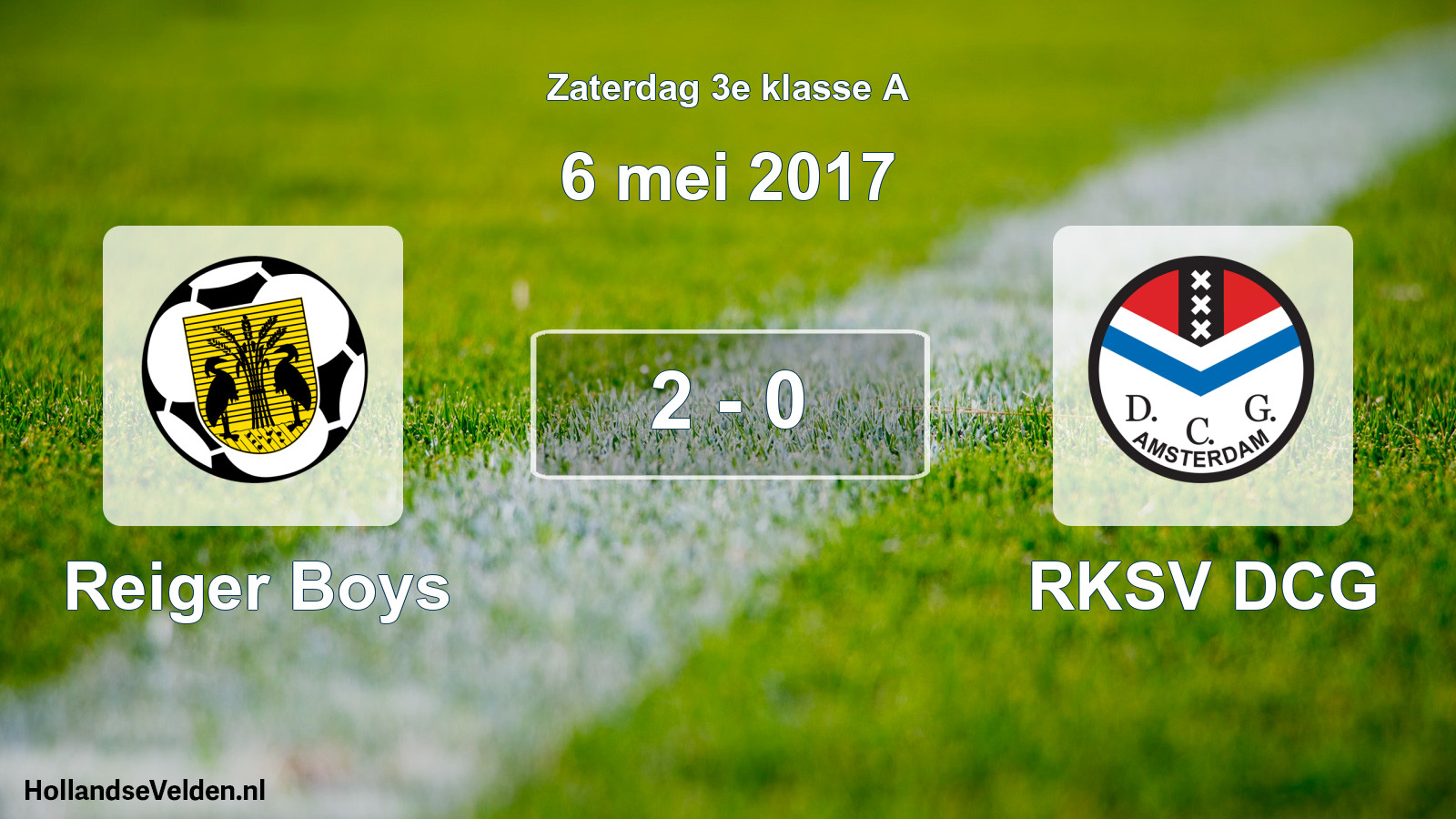 Total number of matches played: Reiger Boys - RKSV DCG 2 - 0 (6 May 2017)