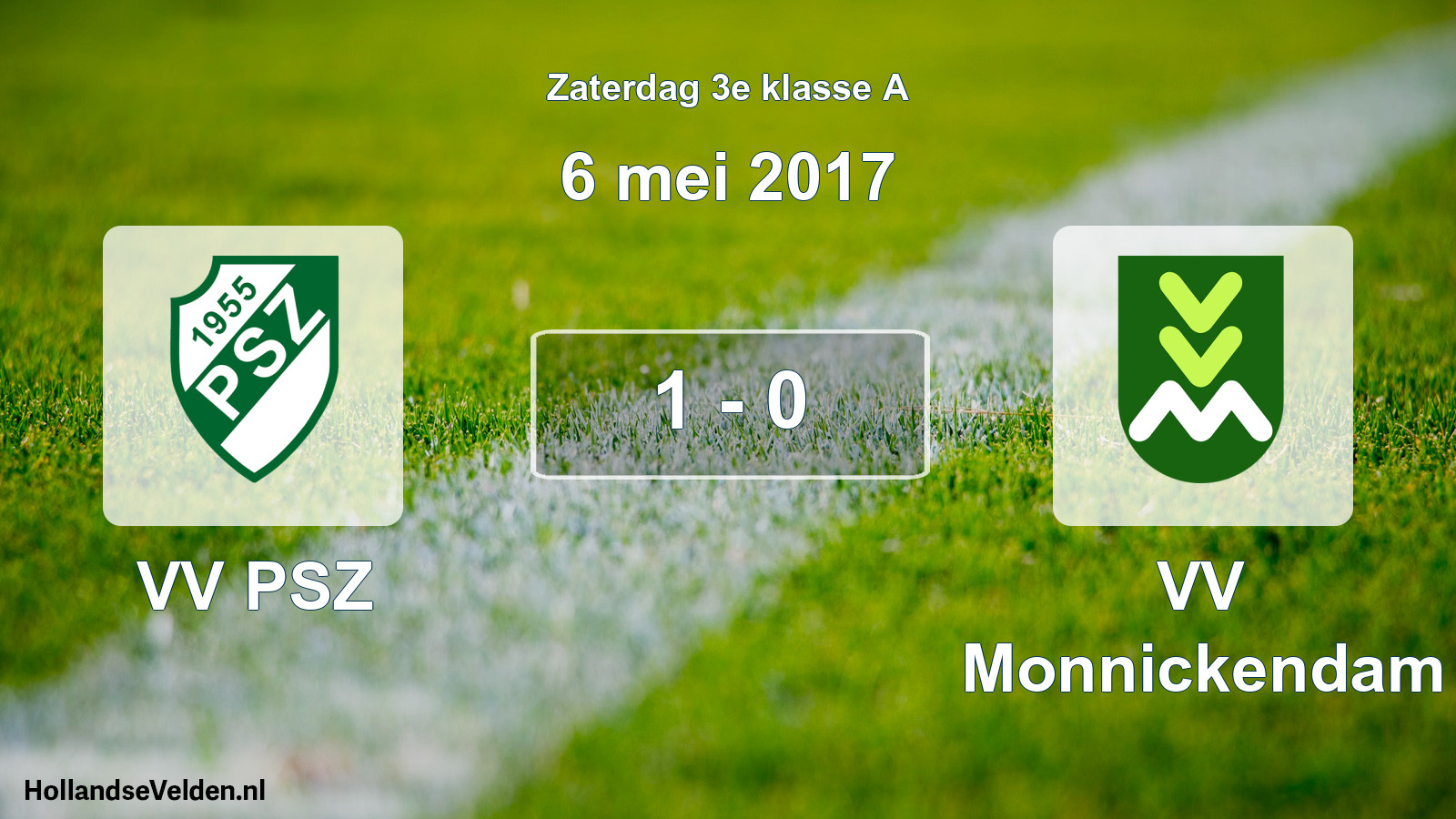 Total number of matches played: VV PSZ - VV Monnickendam 1 - 0 (6 May 2017)