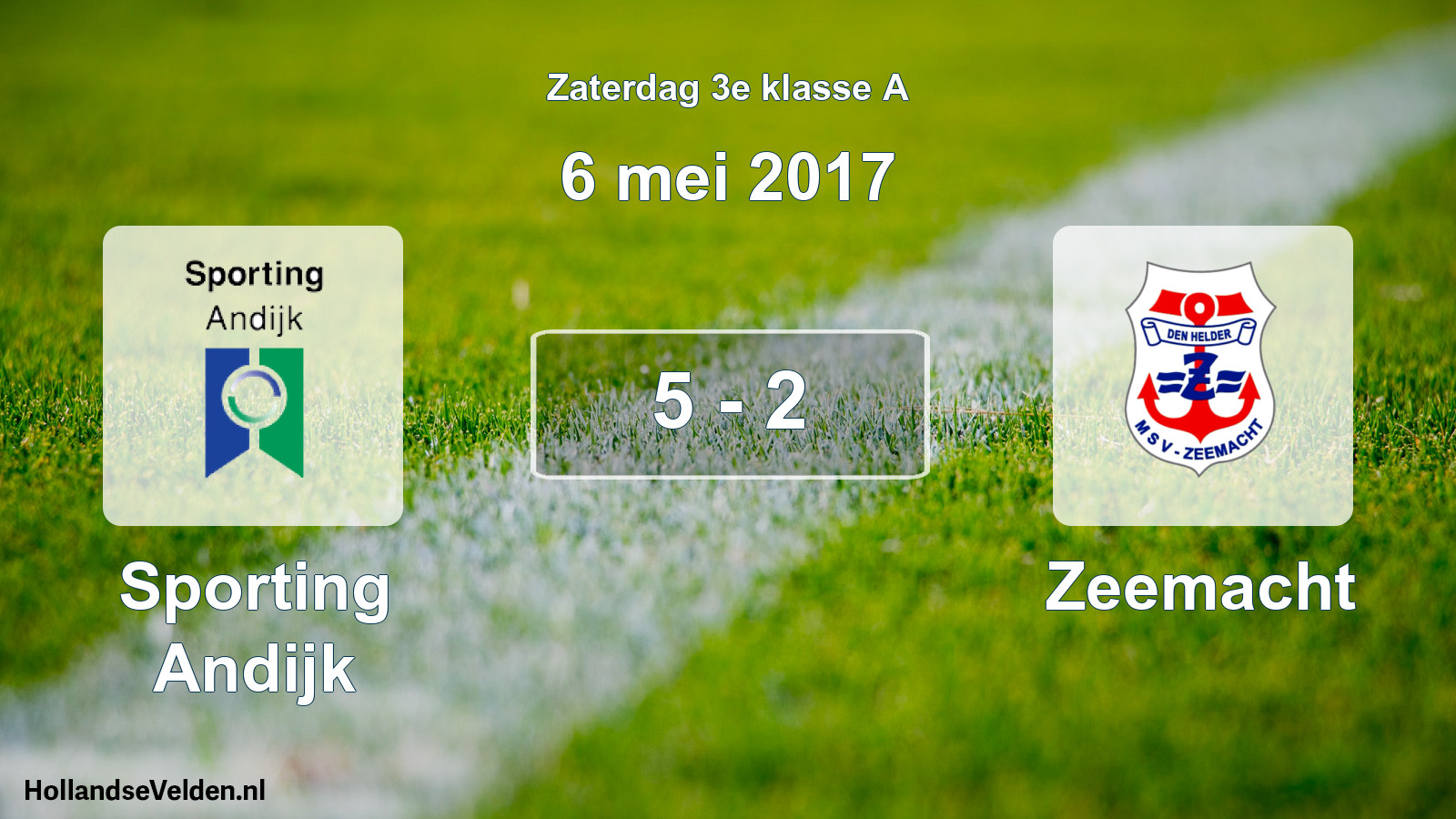 Total number of matches played: Sporting Andijk - Zeemacht 5 - 2 (6 May 2017)