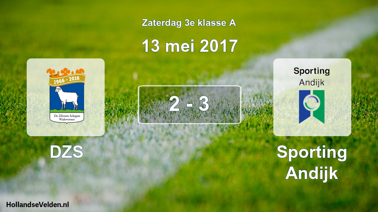 Total number of matches played: DZS - Sporting Andijk 2 - 3 (13 May 2017)