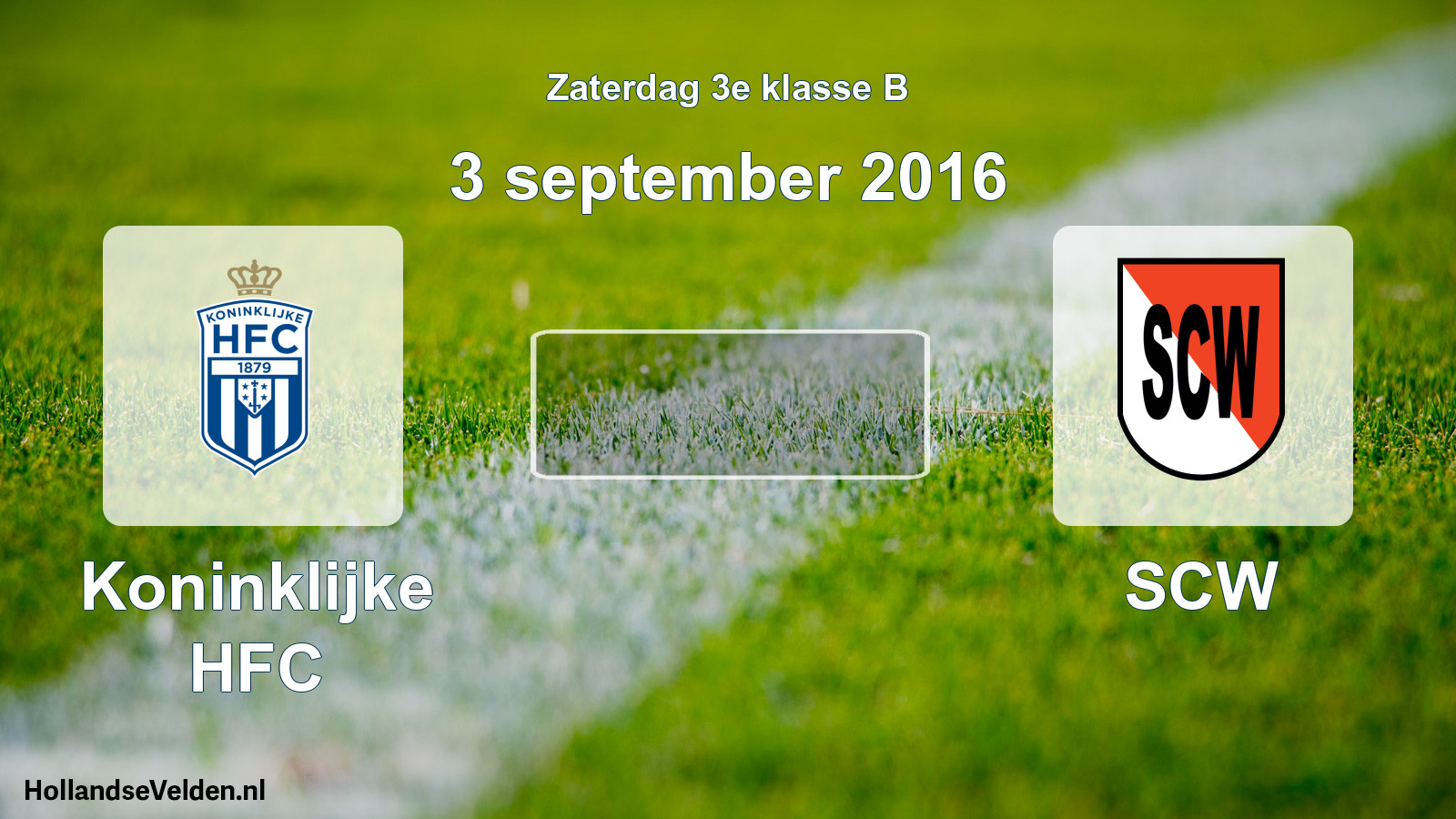 Scheduled Match: Koninklijke HFC - SCW (3 September 2016)