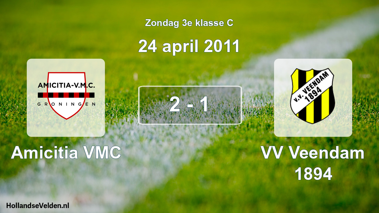 Total number of matches played: Amicitia VMC - VV Veendam 1894 2 - 1 (24 April 2011)