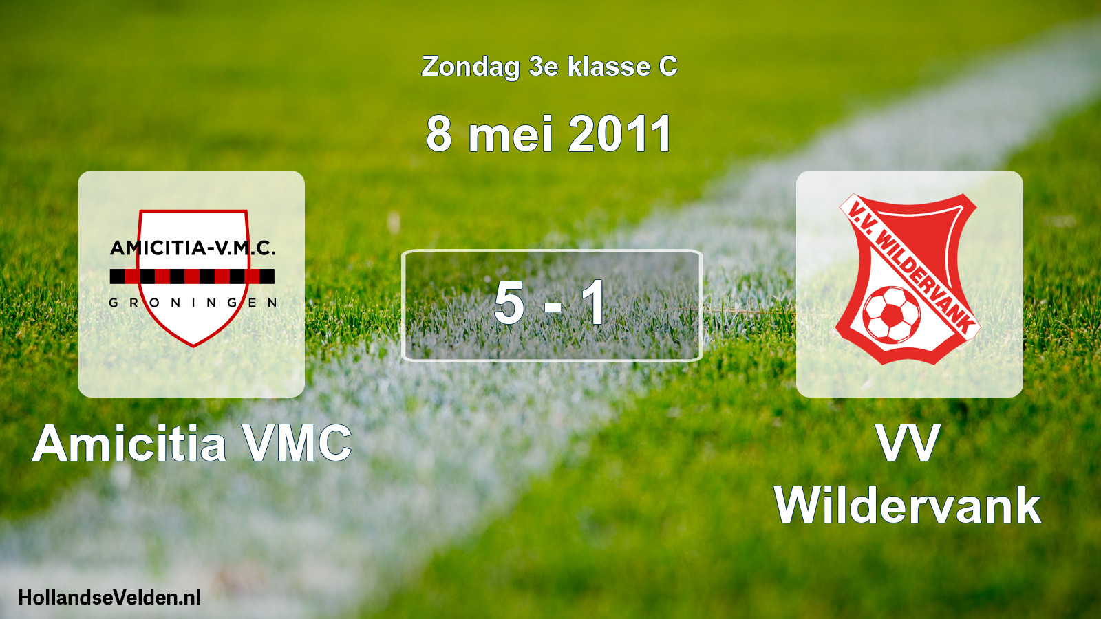 Total number of matches played: Amicitia VMC - VV Wildervank 5 - 1 (8 May 2011)