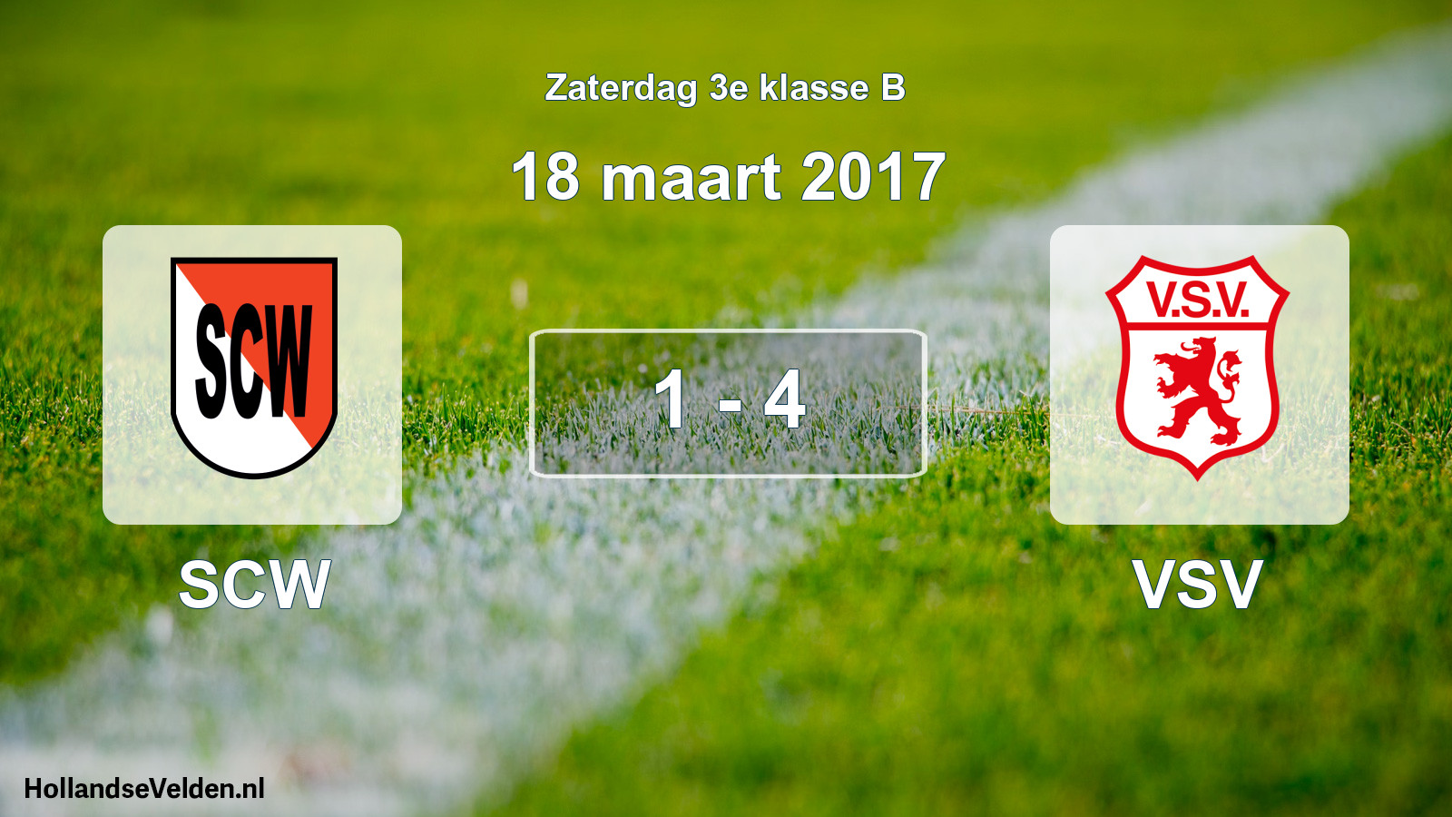Total number of matches played: SCW - VSV 1 - 4 (18 March 2017)