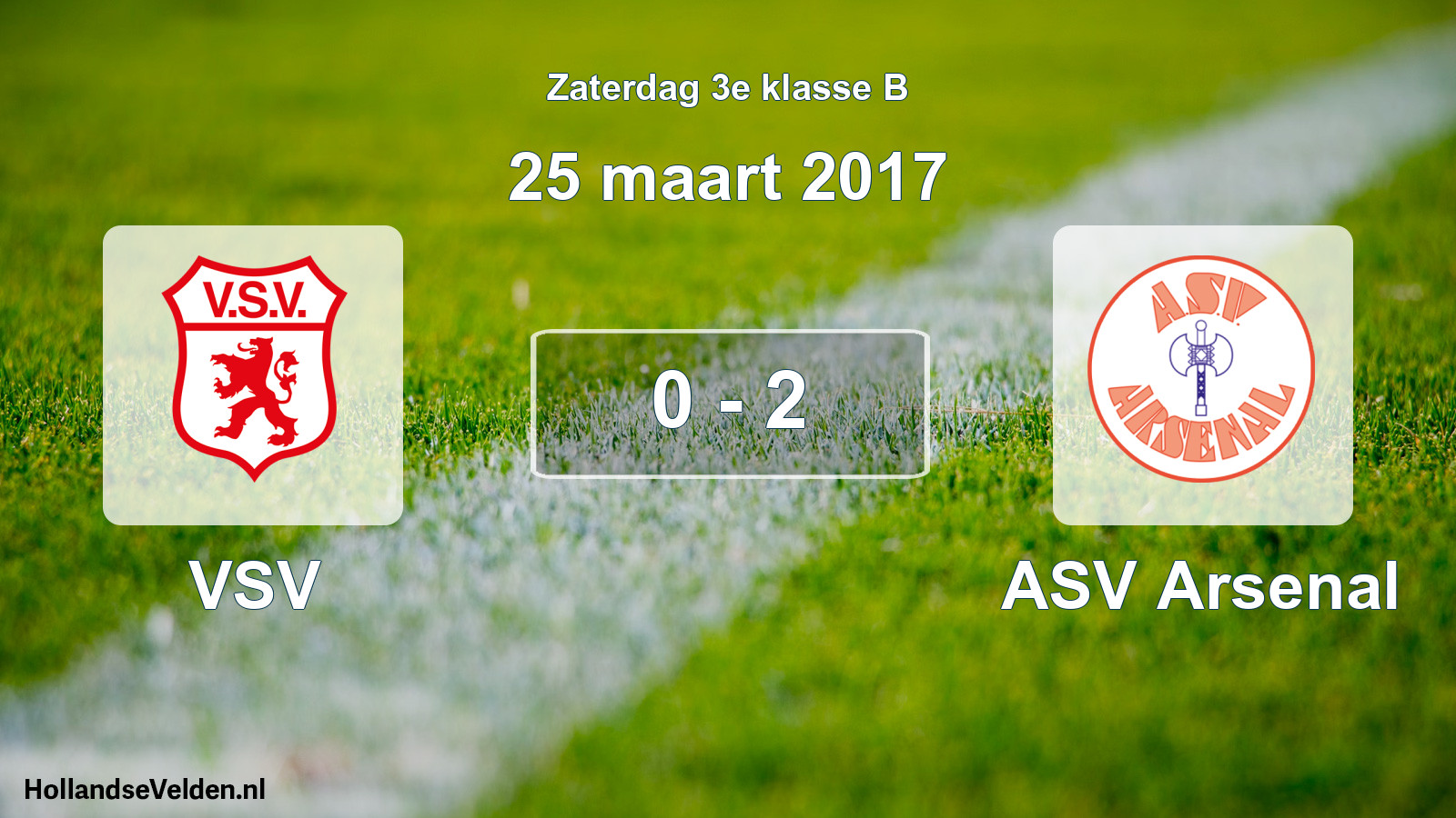 Total number of matches played: VSV - ASV Arsenal 0 - 2 (25 March 2017)