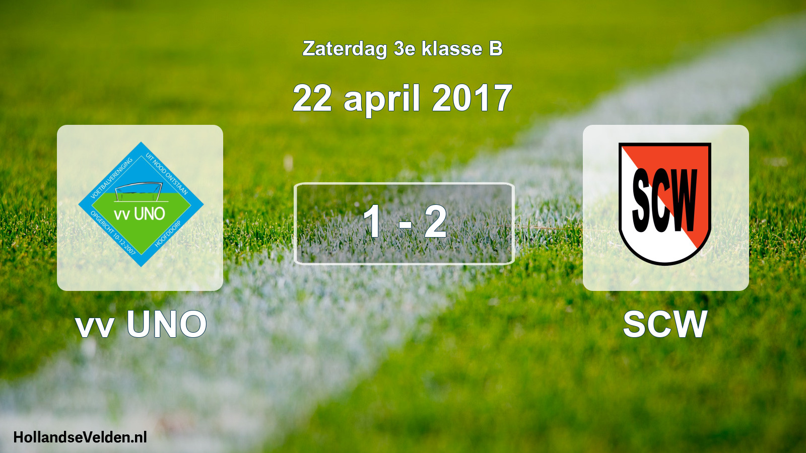 Total number of matches played: vv UNO - SCW 1 - 2 (22 April 2017)