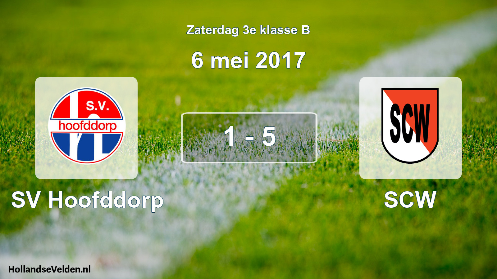 Total number of matches played: SV Hoofddorp - SCW 1 - 5 (6 May 2017)