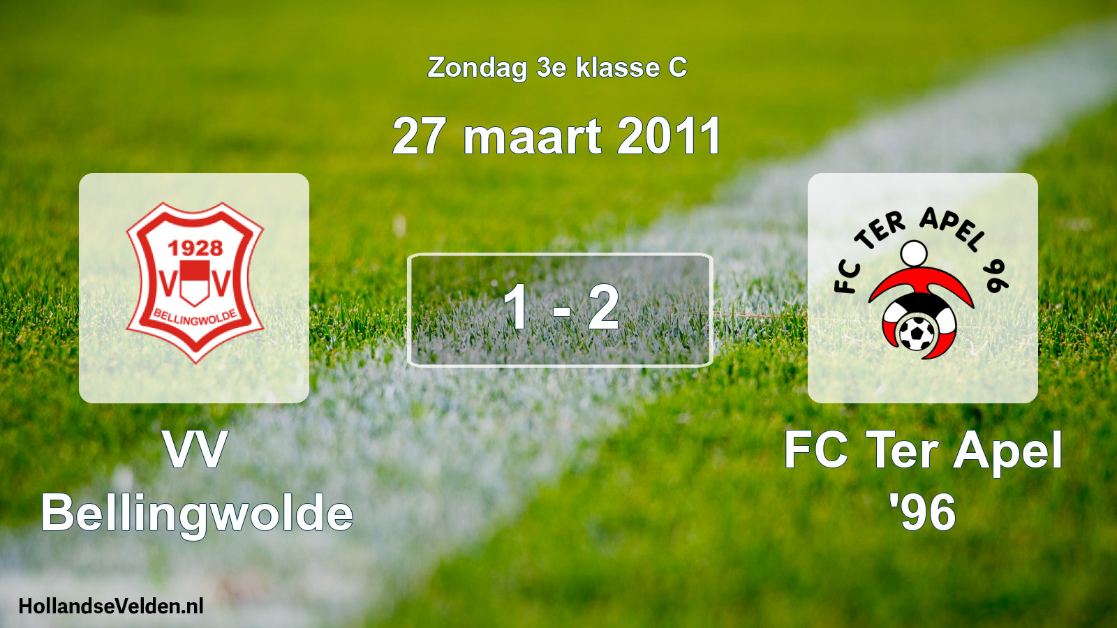 Total number of matches played: VV Bellingwolde - FC Ter Apel '96 1 - 2 (27 March 2011)
