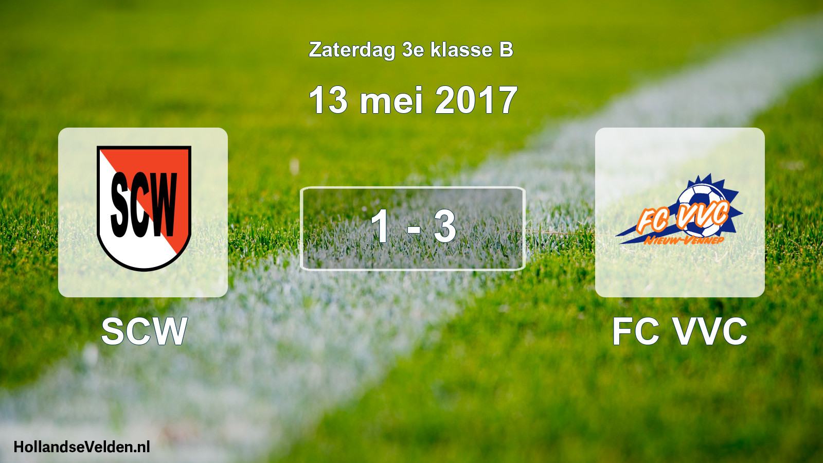 Total number of matches played: SCW - FC VVC 1 - 3 (13 May 2017)