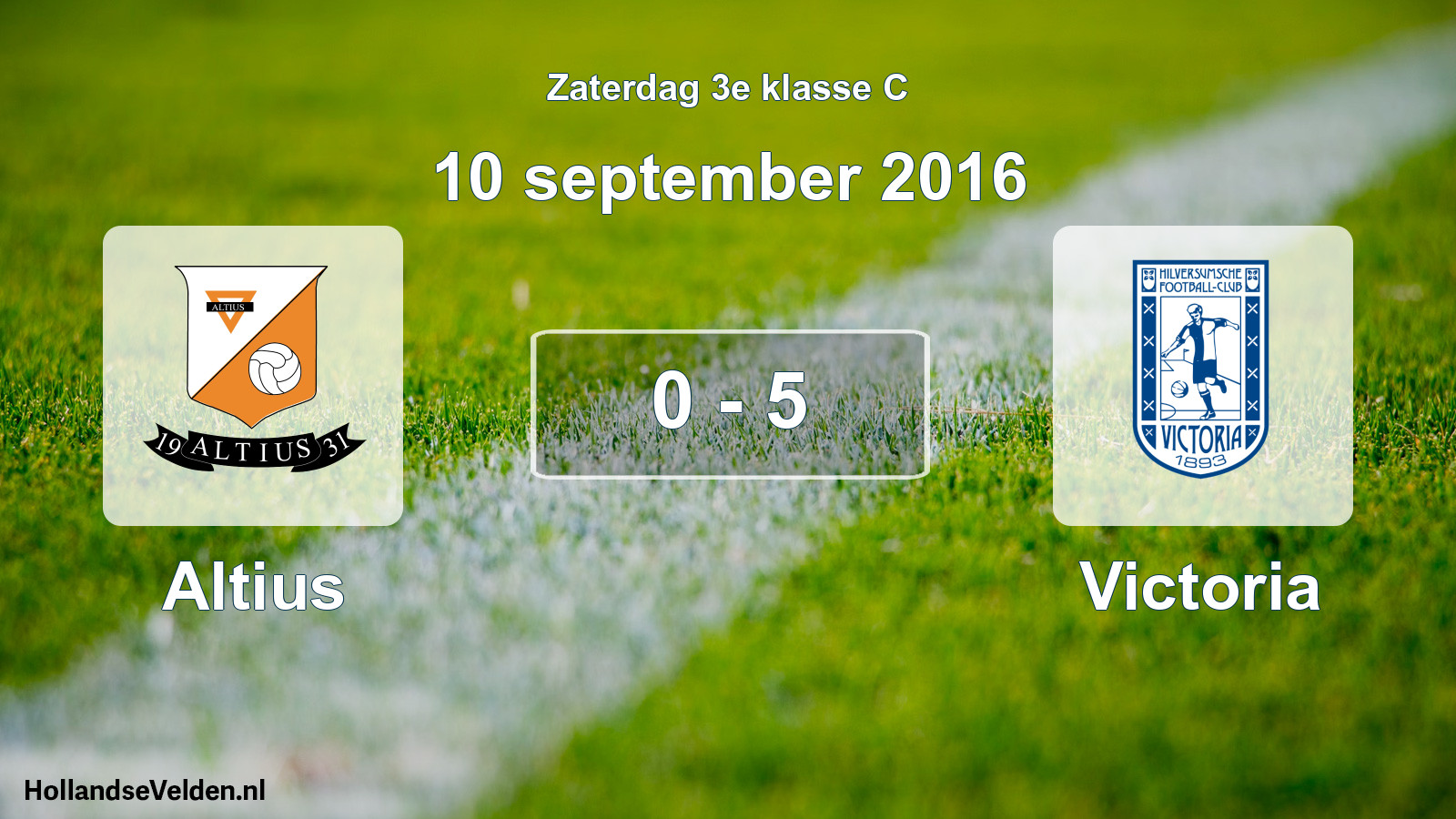 Total number of matches played: Altius - Victoria 0 - 5 (10 September 2016)