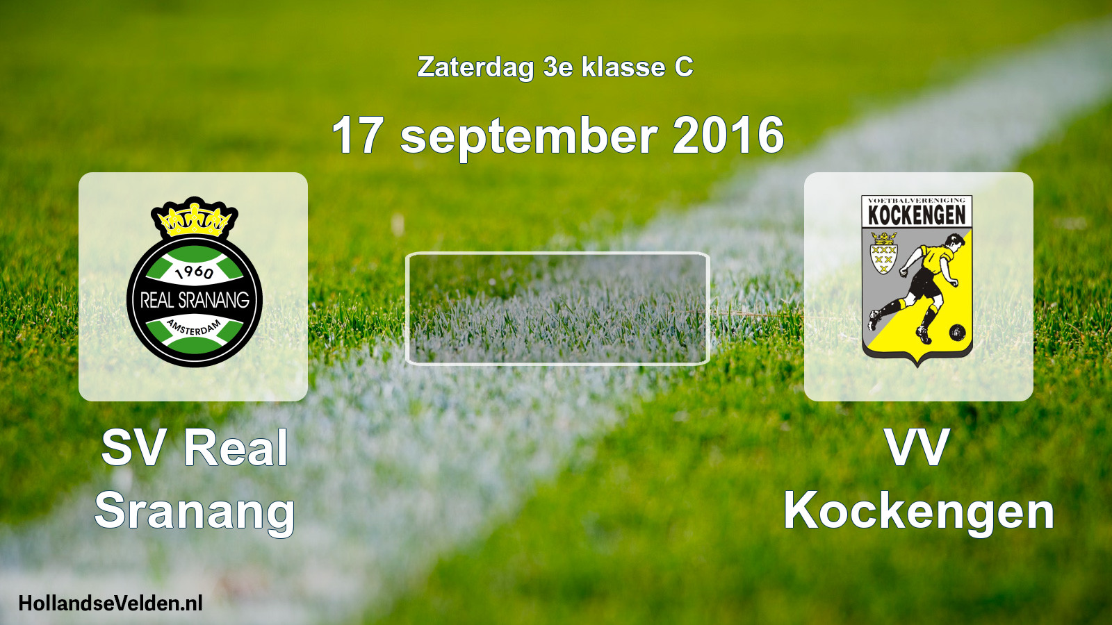 Scheduled Match: SV Real Sranang - VV Kockengen (17 September 2016)