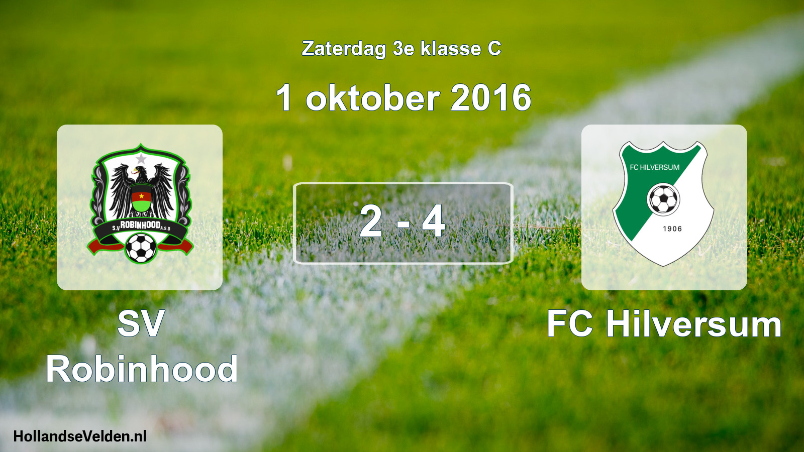 Total number of matches played: SV Robinhood - FC Hilversum 2 - 4 (1 October 2016)