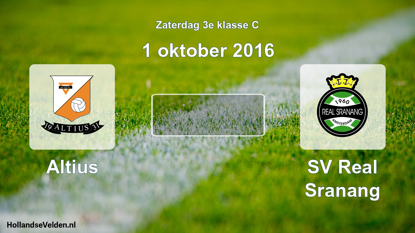 Scheduled Match: Altius - SV Real Sranang (1 October 2016)