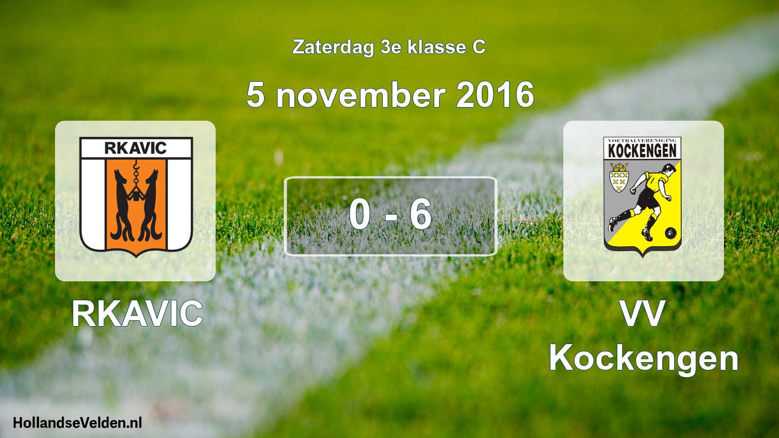 Total number of matches played: RKAVIC - VV Kockengen 0 - 6 (5 November 2016)