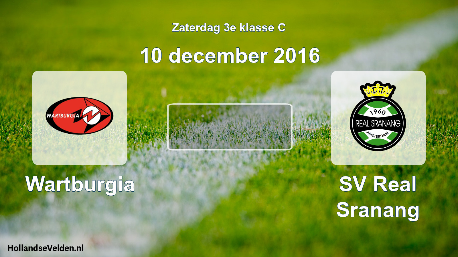 Scheduled Match: Wartburgia - SV Real Sranang (10 December 2016)