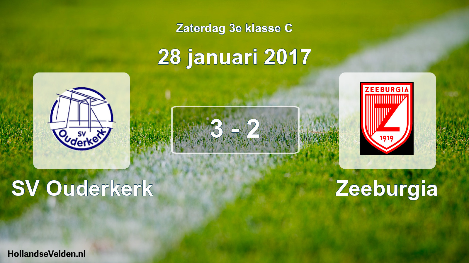 Total number of matches played: SV Ouderkerk - Zeeburgia 3 - 2 (28 January 2017)