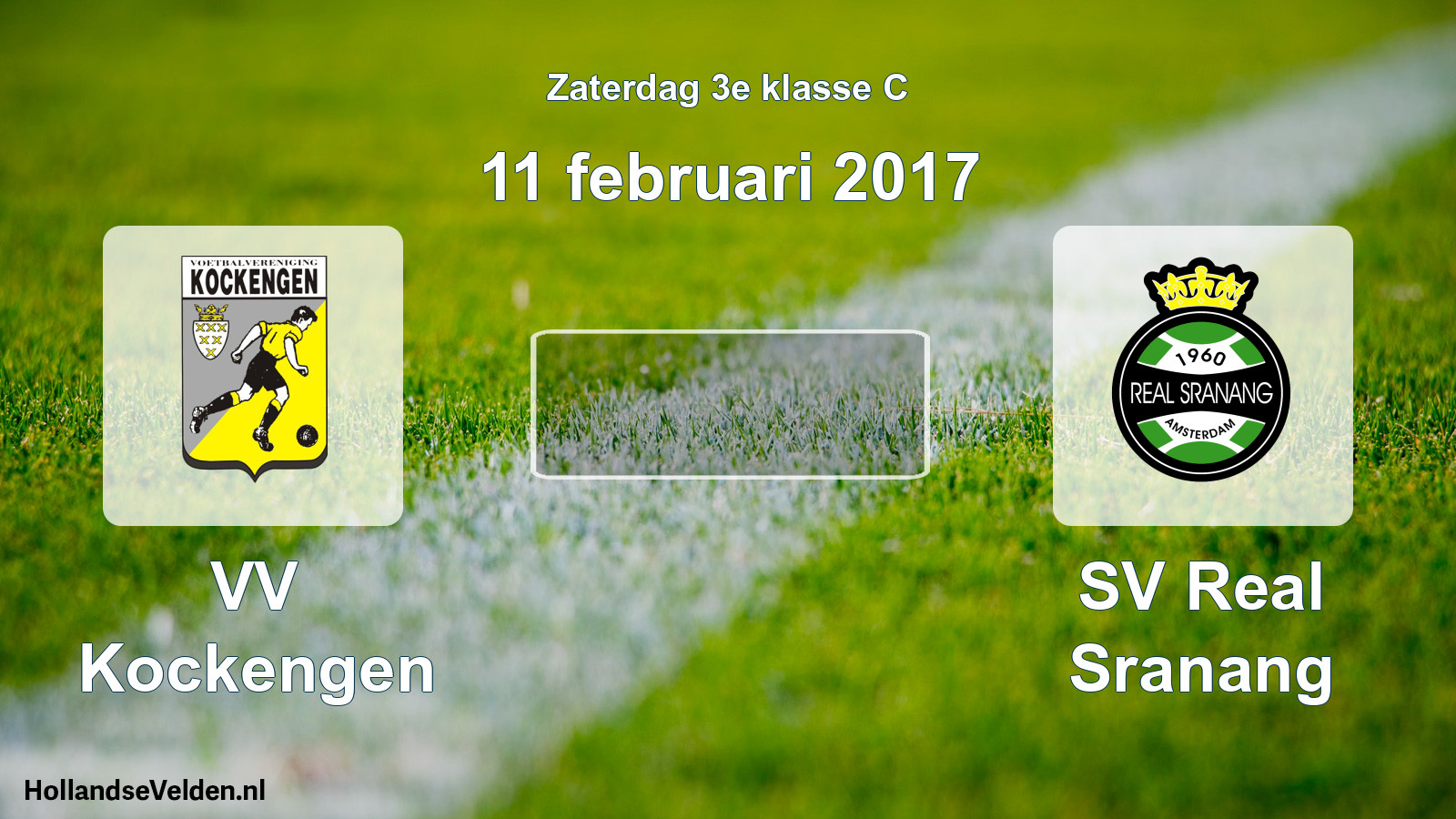 Scheduled Match: VV Kockengen - SV Real Sranang (11 February 2017)