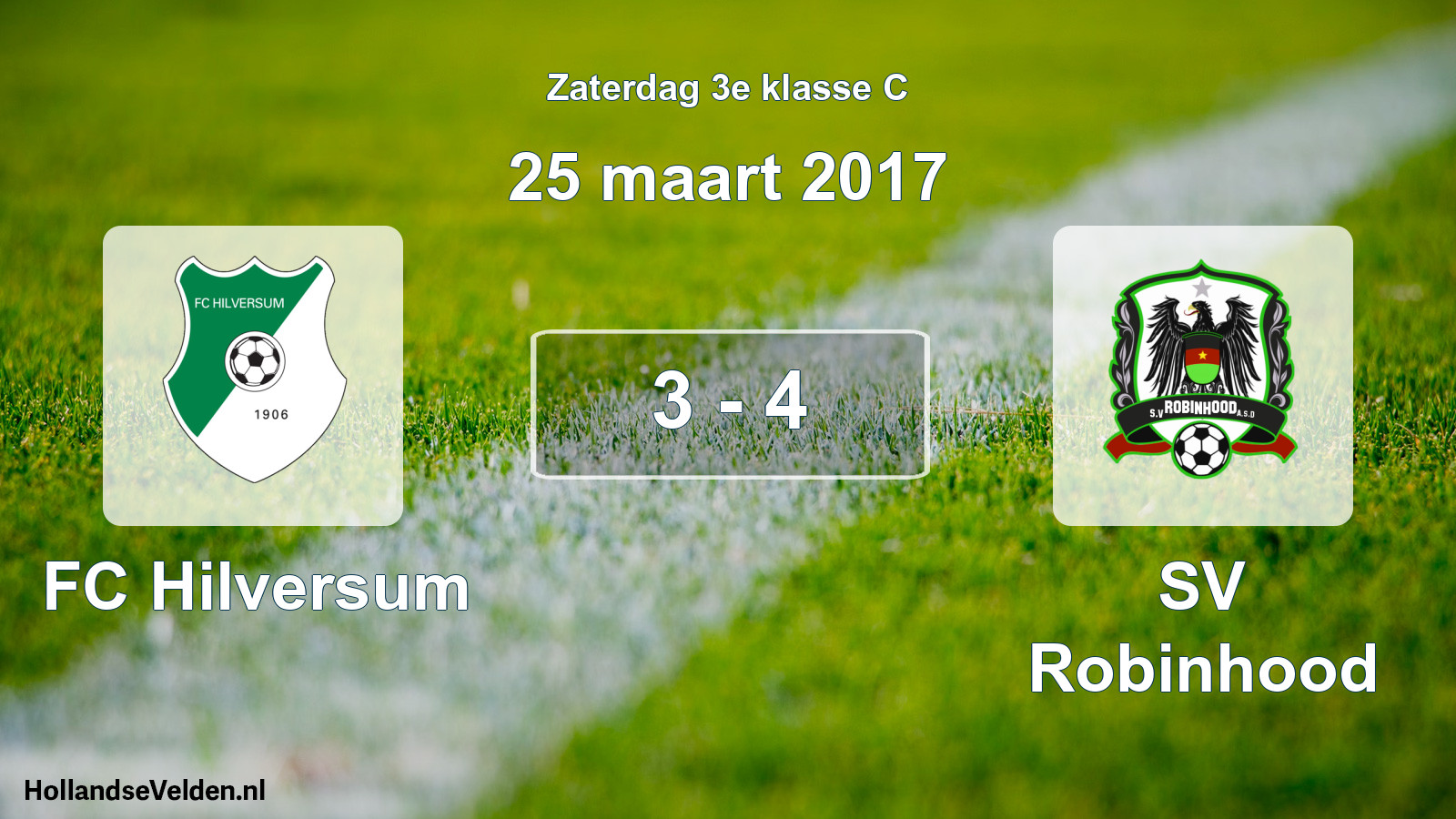 Total number of matches played: FC Hilversum - SV Robinhood 3 - 4 (25 March 2017)