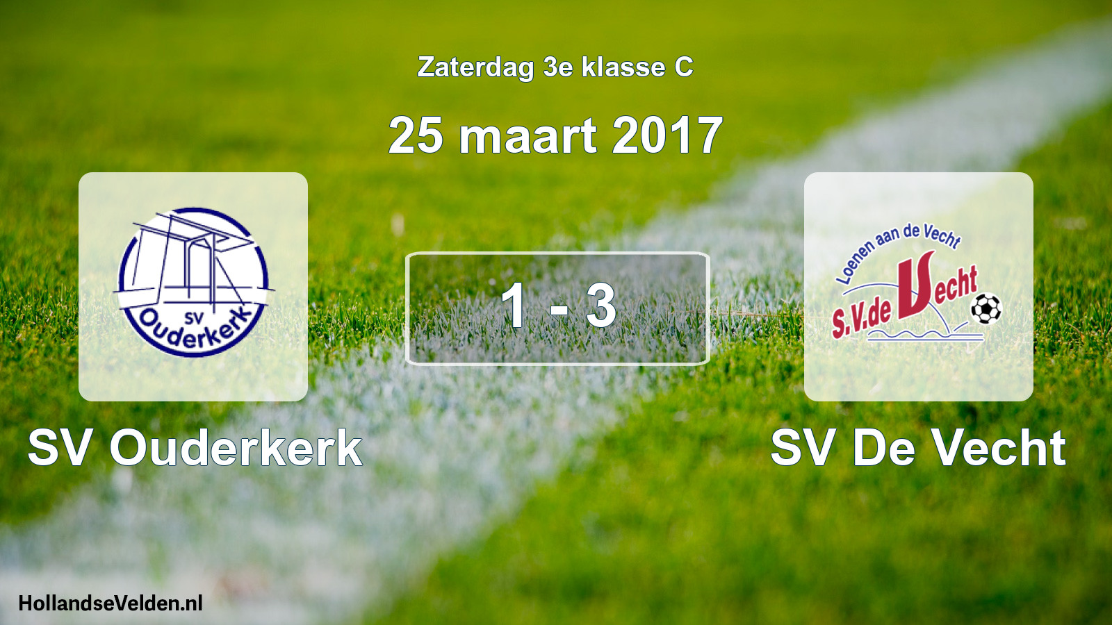 Total number of matches played: SV Ouderkerk - SV De Vecht 1 - 3 (25 March 2017)