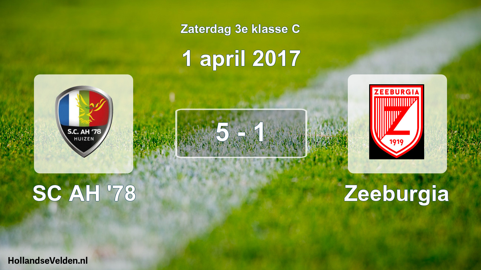 Total number of matches played: SC AH '78 - Zeeburgia 5 - 1 (1 April 2017)