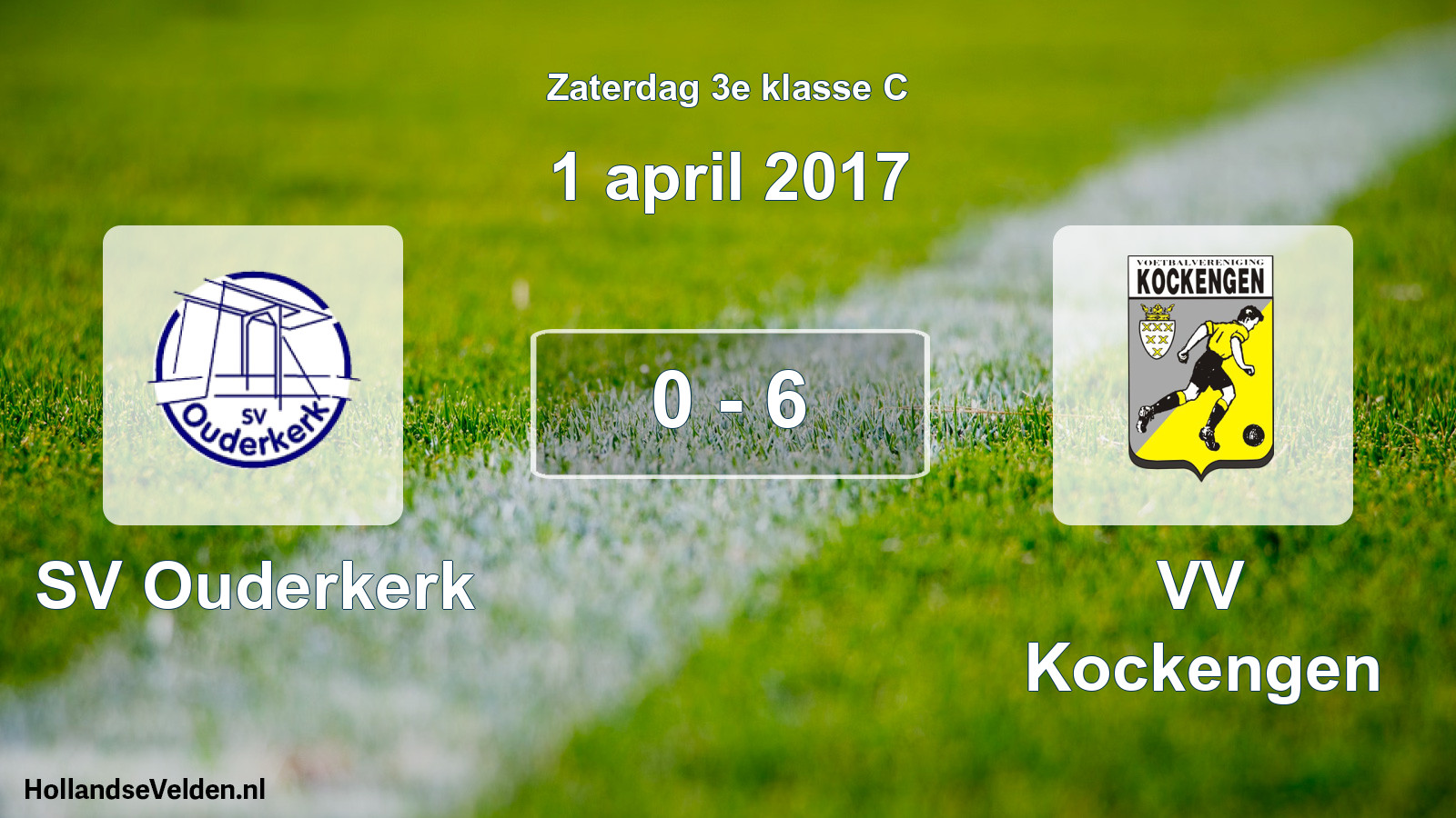Total number of matches played: SV Ouderkerk - VV Kockengen 0 - 6 (1 April 2017)