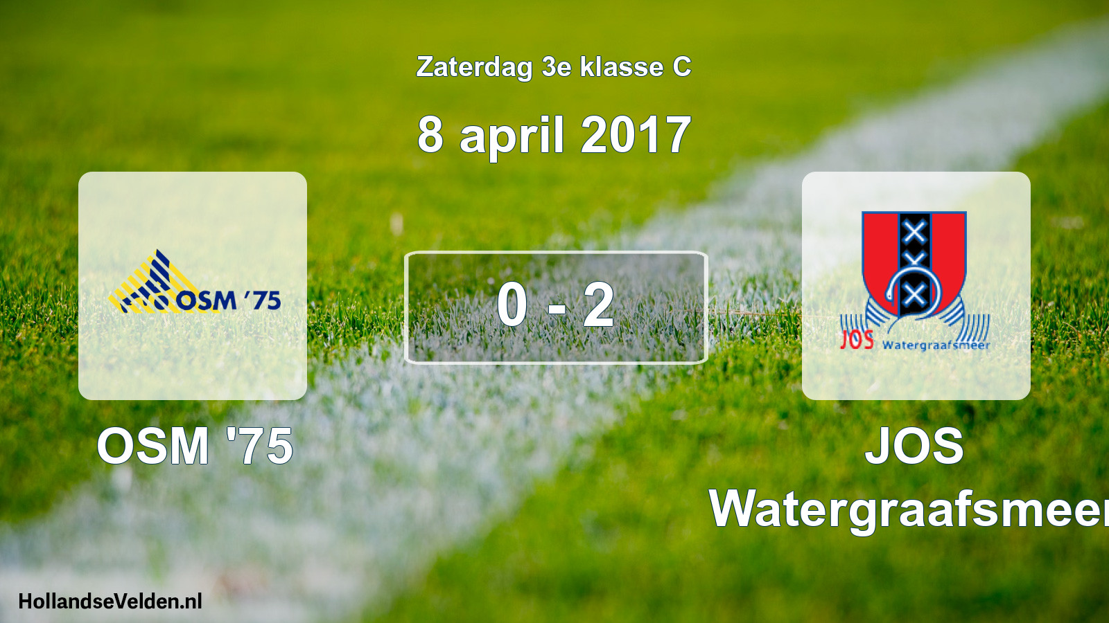 Total number of matches played: OSM '75 - JOS Watergraafsmeer 0 - 2 (8 April 2017)