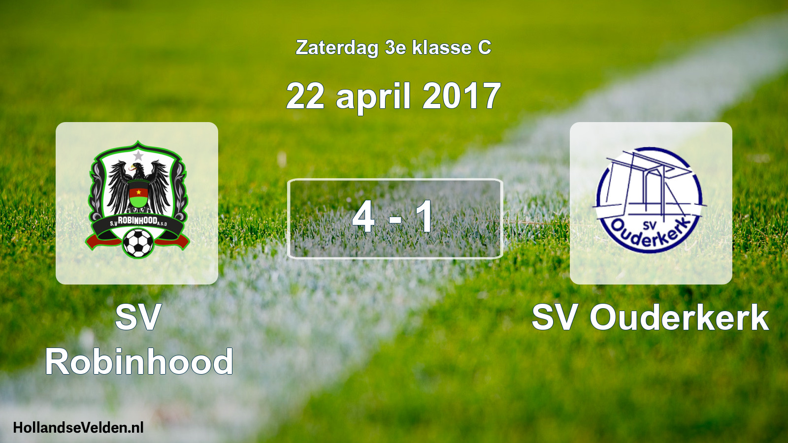 Total number of matches played: SV Robinhood - SV Ouderkerk 4 - 1 (22 April 2017)