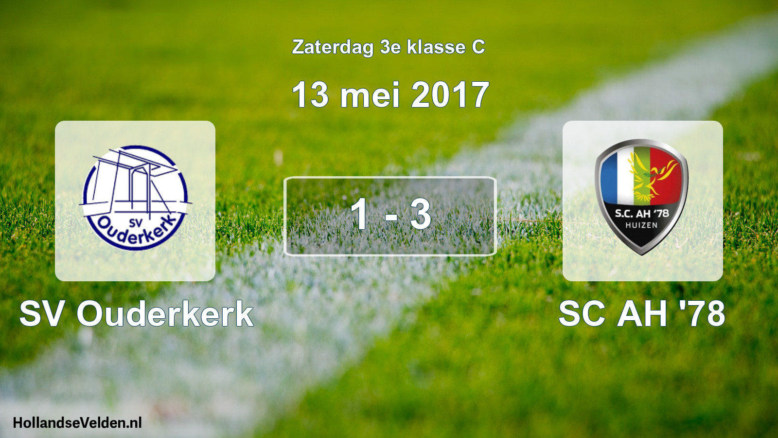 Total number of matches played: SV Ouderkerk - SC AH '78 1 - 3 (13 May 2017)