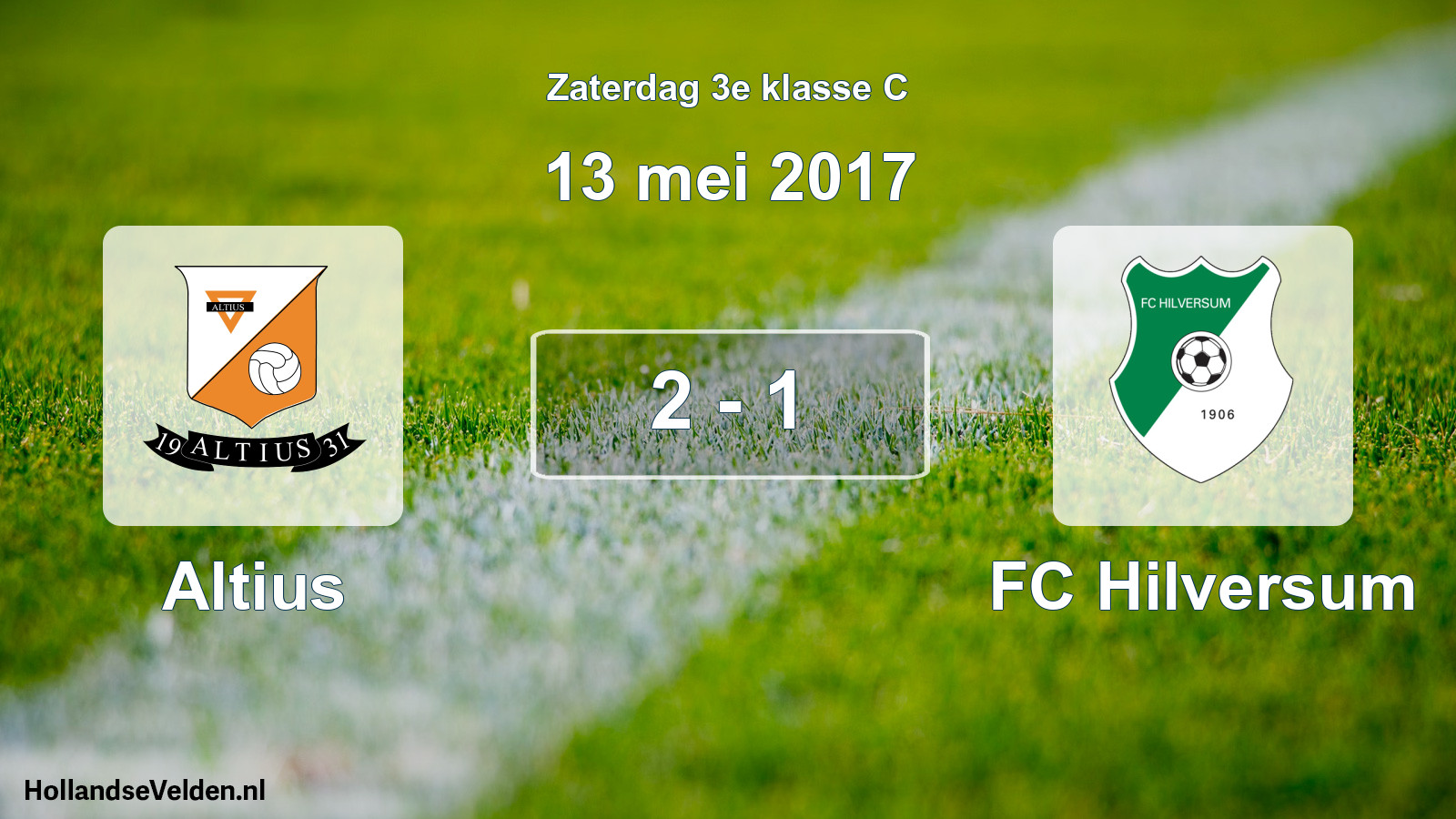 Total number of matches played: Altius - FC Hilversum 2 - 1 (13 May 2017)