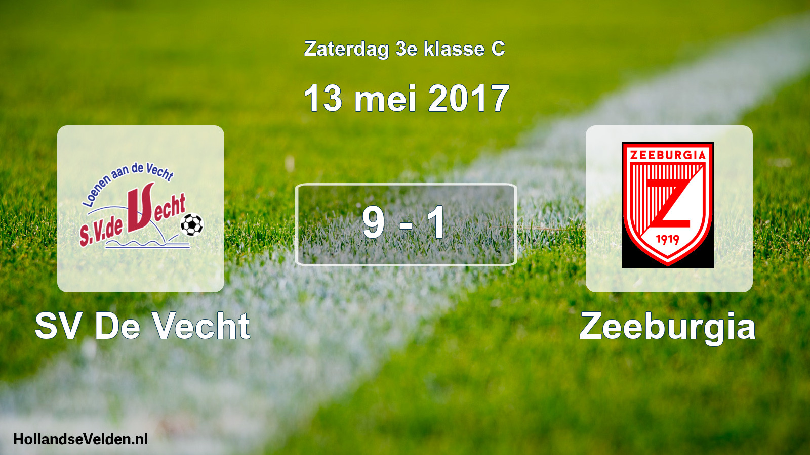 Total number of matches played: SV De Vecht - Zeeburgia 9 - 1 (13 May 2017)