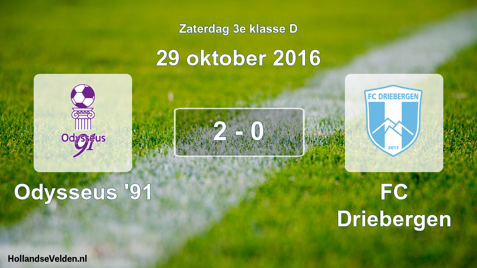 Total number of matches played: Odysseus '91 - FC Driebergen 2 - 0 (29 October 2016)