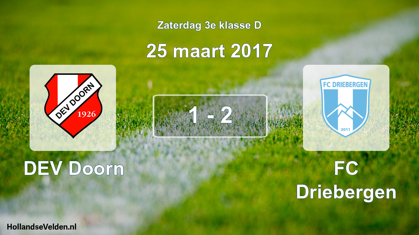 Total number of matches played: DEV Doorn - FC Driebergen 1 - 2 (25 March 2017)