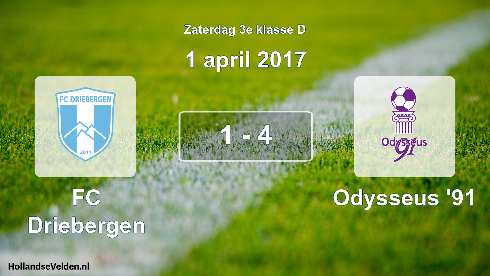 Total number of matches played: FC Driebergen - Odysseus '91 1 - 4 (1 April 2017)