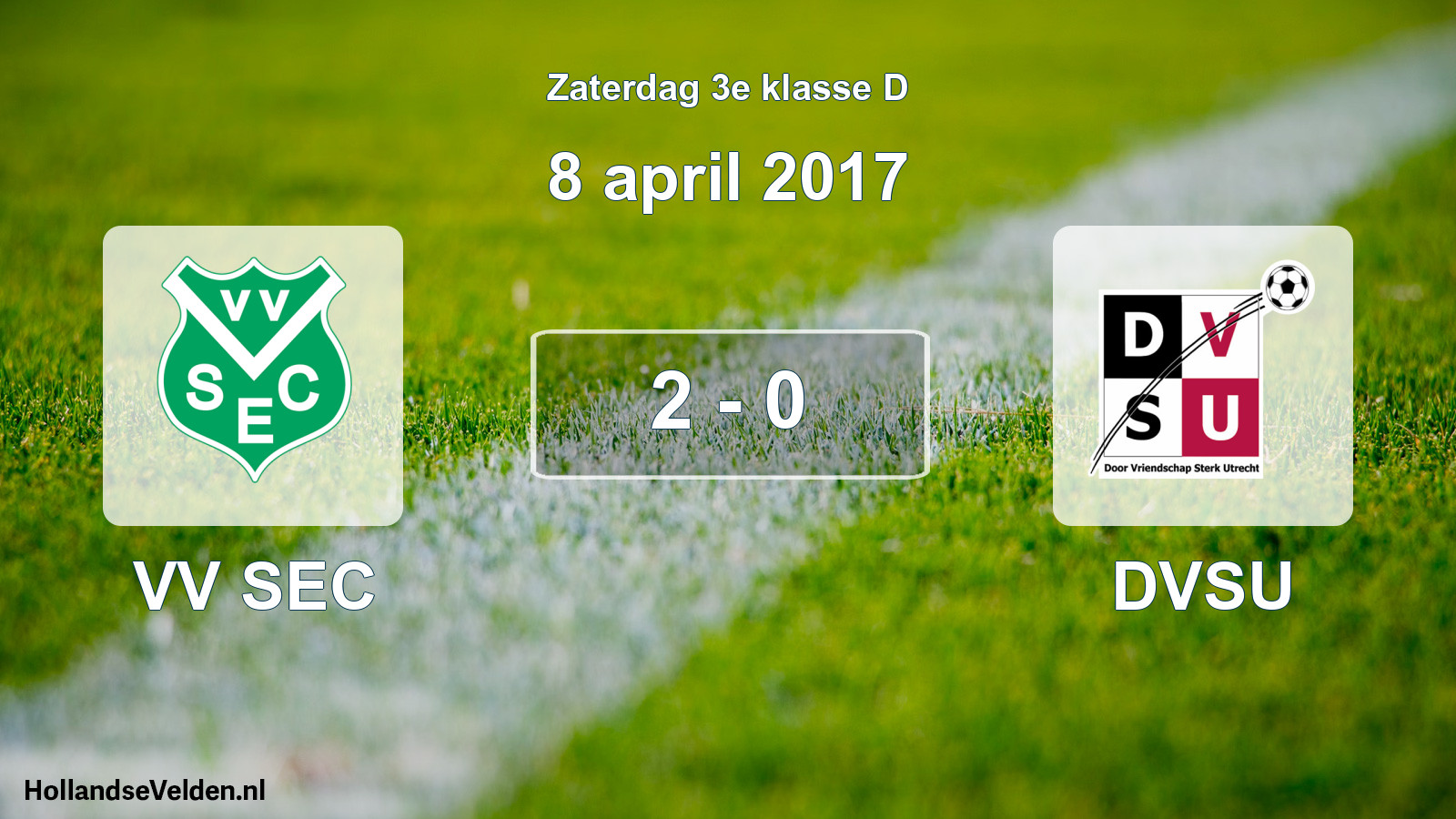 Total number of matches played: VV SEC - DVSU 2 - 0 (8 April 2017)