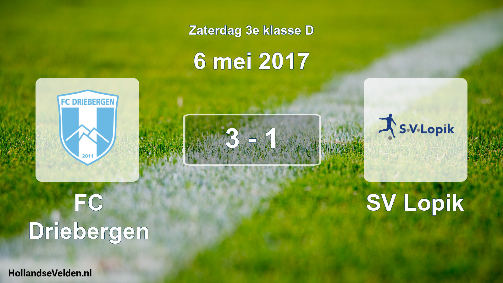 Total number of matches played: FC Driebergen - SV Lopik 3 - 1 (6 May 2017)
