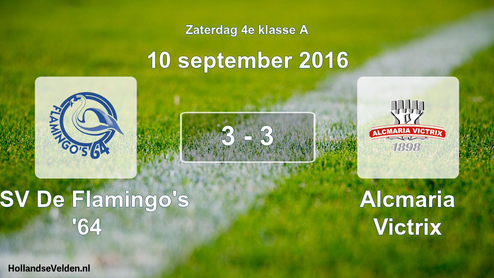 Total number of matches played: ASV De Flamingo's '64 - Alcmaria Victrix 3 - 3 (10 September 2016)