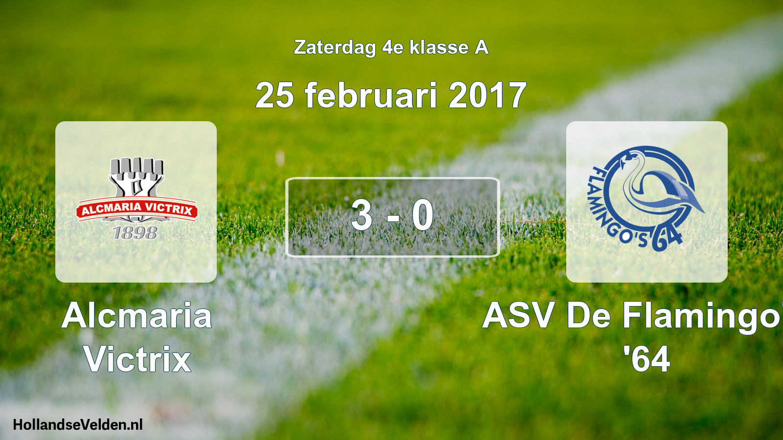 Total number of matches played: Alcmaria Victrix - ASV De Flamingo's '64 3 - 0 (25 February 2017)