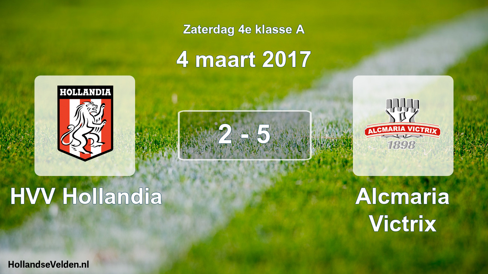 Total number of matches played: HVV Hollandia - Alcmaria Victrix 2 - 5 (4 March 2017)