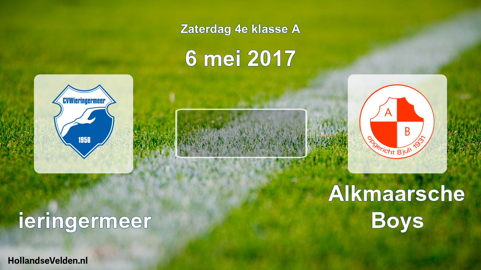 Scheduled Match: Wieringermeer - Alkmaarsche Boys (6 May 2017)