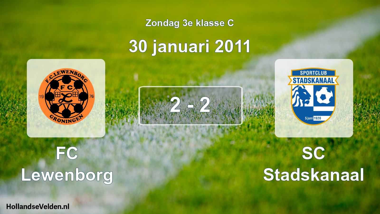Total number of matches played: FC Lewenborg - SC Stadskanaal 2 - 2 (30 January 2011)