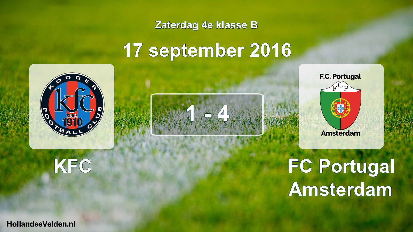 Total number of matches played: KFC - FC Portugal Amsterdam 1 - 4 (17 September 2016)