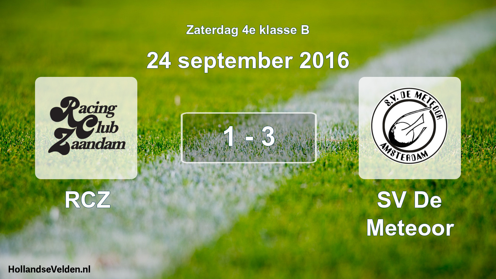 Total number of matches played: RCZ - SV De Meteoor 1 - 3 (24 September 2016)