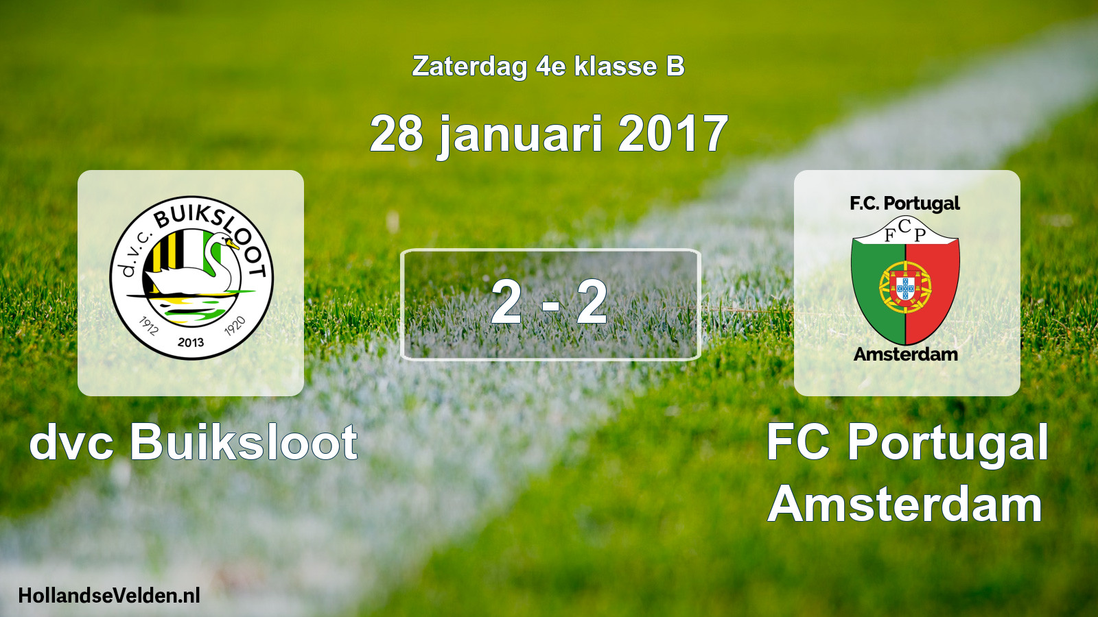 Total number of matches played: dvc Buiksloot - FC Portugal Amsterdam 2 - 2 (28 January 2017)