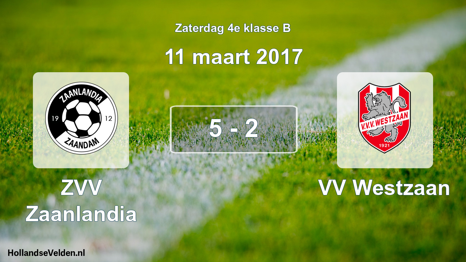 Total number of matches played: ZVV Zaanlandia - VV Westzaan 5 - 2 (11 March 2017)