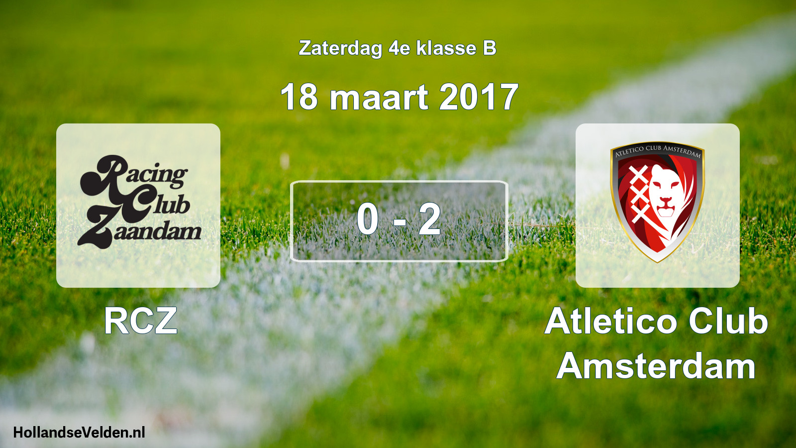 Total number of matches played: RCZ - Atletico Club Amsterdam 0 - 2 (18 March 2017)